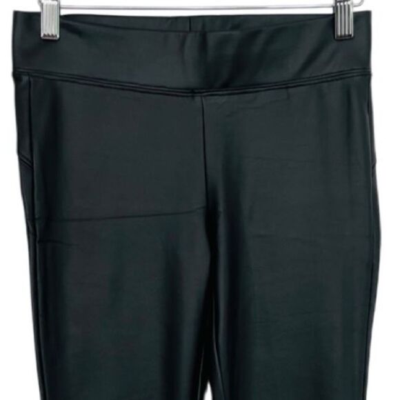 Fashion Nova black faux leather skinny fit pull on pants size Small. - Picture 3 of 6